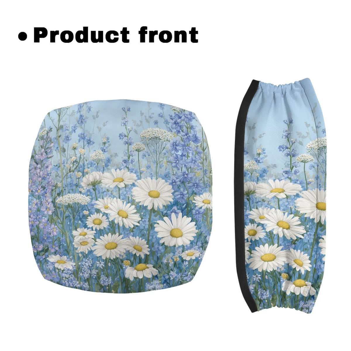 Coloranimal Vintage Daisy Set of 2 Seat & Back Covers Walker Seat Cushion for Senior Street Scenes